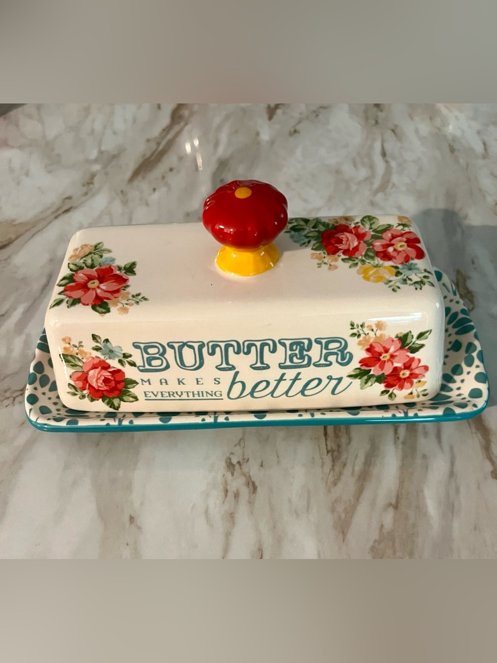 Pioneer Woman “Vintage Floral” Butter Dish